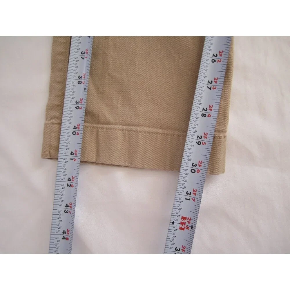 Men'sJ Crew Flex Athletic Slim Brown Pants Sz W33, L30 (MP415)
